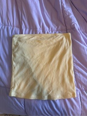Old Navy Yellow Ribbed Mini Tube Top